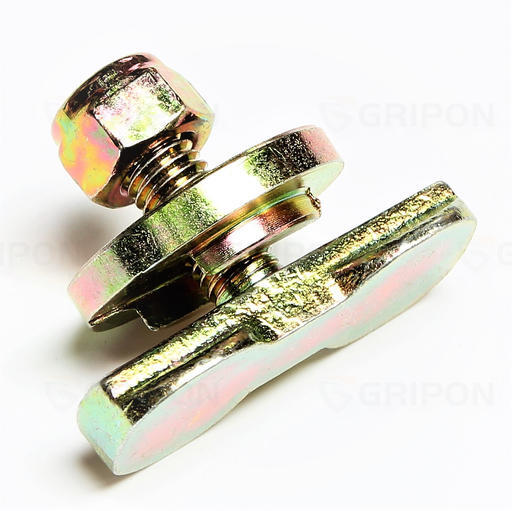 GRIPON (Pack of 6) L-Track Double Lug Threaded Stud Nut Fitting Tie Down