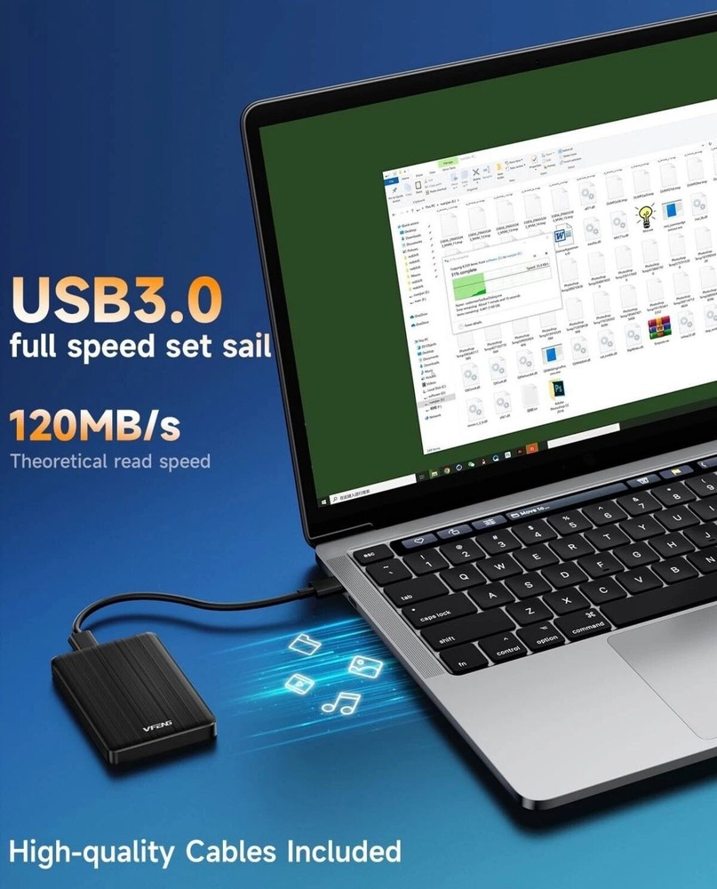 500GB EXTERNAL HARD DRIVE, EASY STORAGE FOR YOUR PC