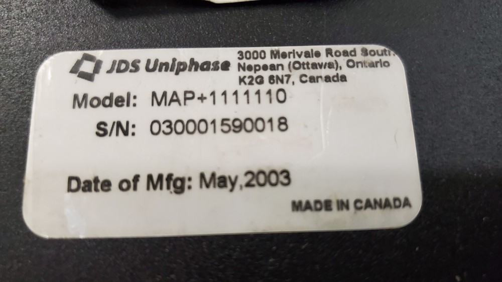 JDS Uniphase MAP+1111110 MAP Chassis / Mainframe & Controller With (7) Modules