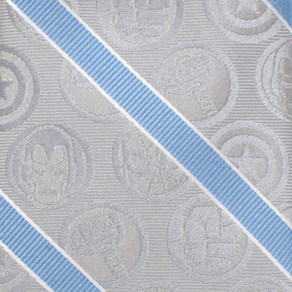 Marvel Comics Gray and Blue Stripe Men's Tie