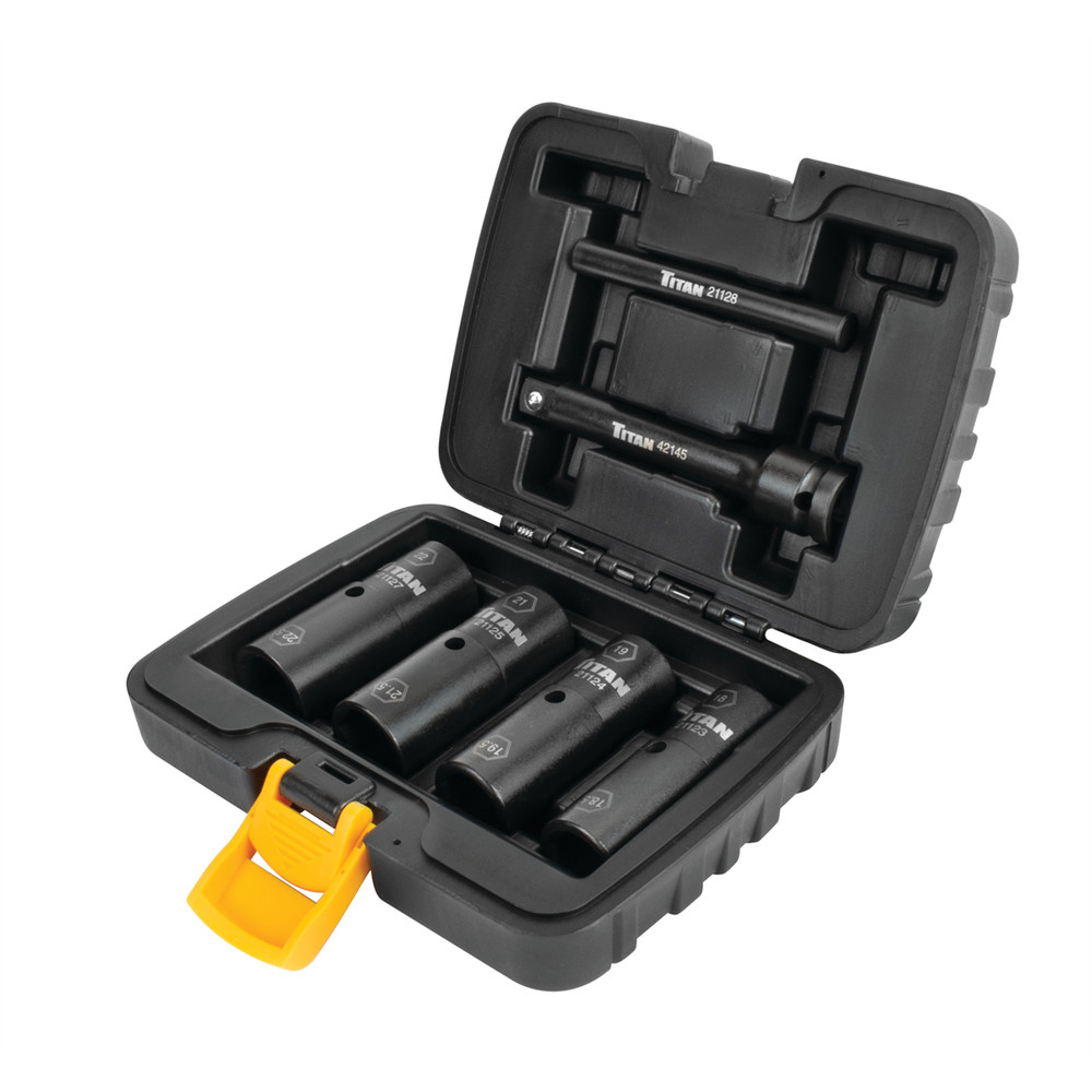Titan 6 pc. 1/2 in. Drive Half-Size Flip Socket Set