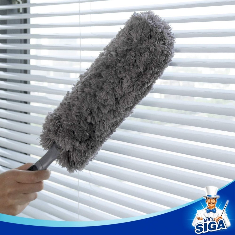Lint Free Microfiber Duster Washable Duster Household Cleaning Gray
