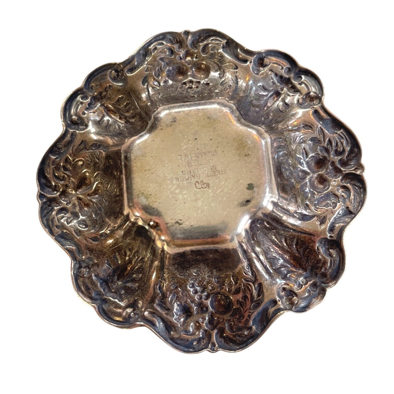 Vtg Reed & Barton Sterling Silver Francis I Pattern Sm Bowl Ornate Floral Design