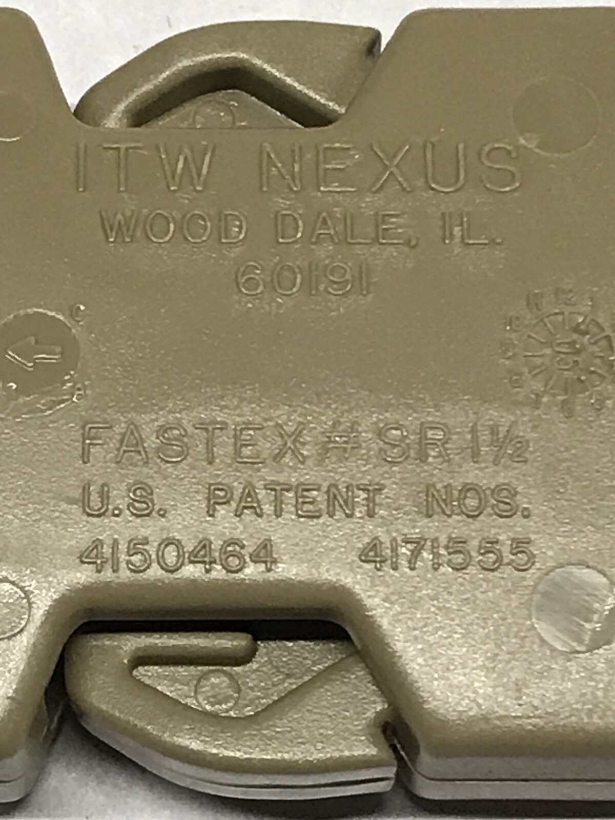 ITW NEXUS Coyote FASTEX Buckle ( # SR 1 1/2 ) 3 1/4 " x 1 1/2 " NOS