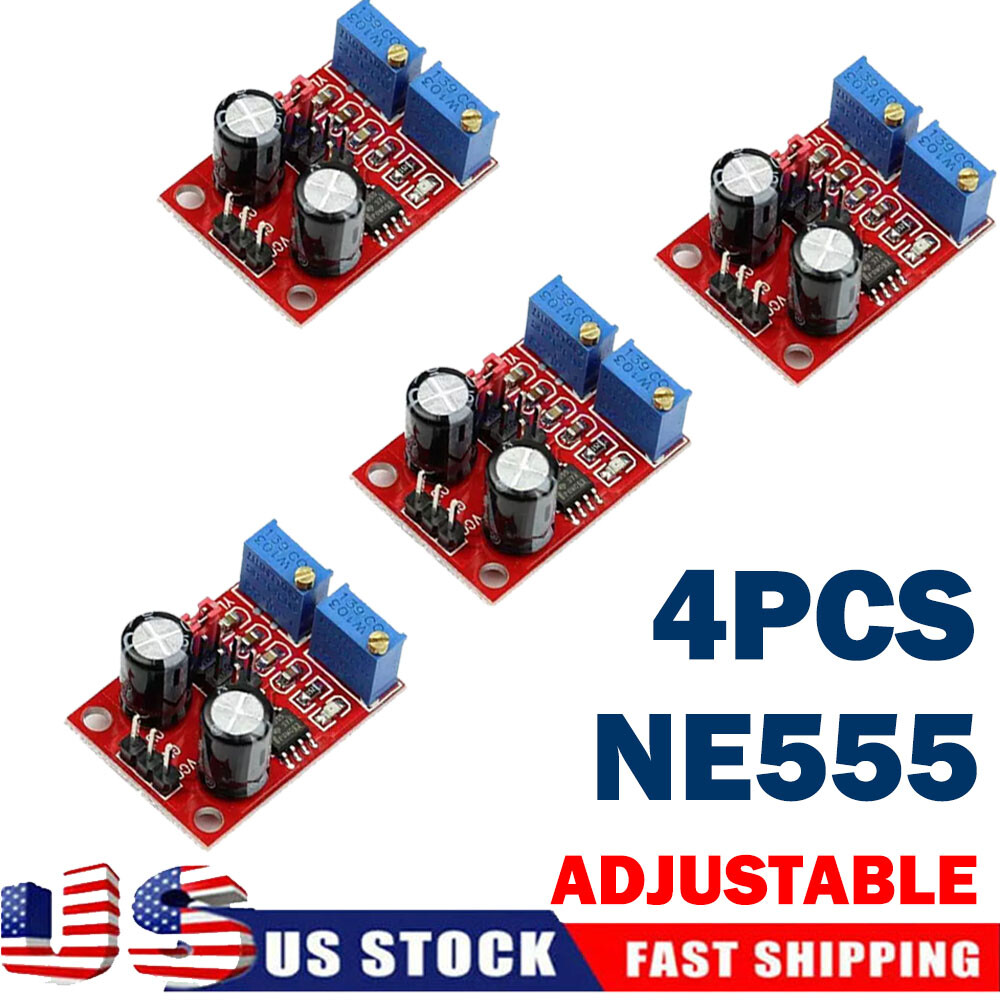 4Pc NE555 Duty Cycle Pulse Frequency Adjustable Square Wave Generator Module HOT