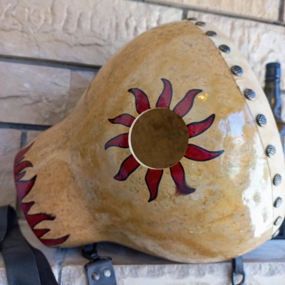 Handcrafted Adjustable Strap Drum - Dragon Thunder Gourd, Drum, and Udu Drum Com