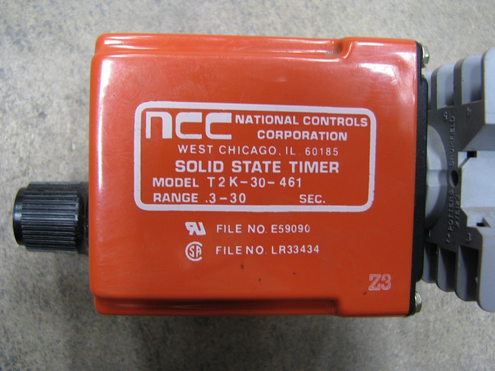 T2K-30-461 National Controls Solid State Timer with Socket