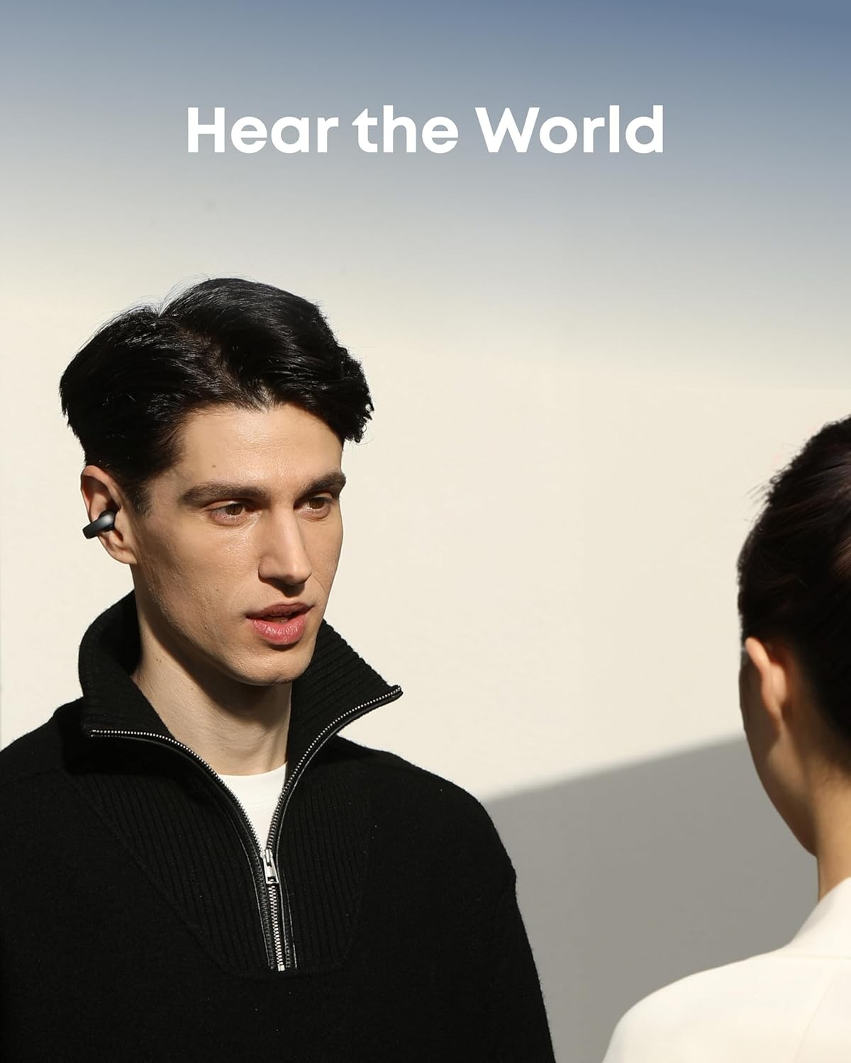 Soundcore AeroClip by Anker, Open-Ear Earbuds, Clip-On Headphones, Stable Fit