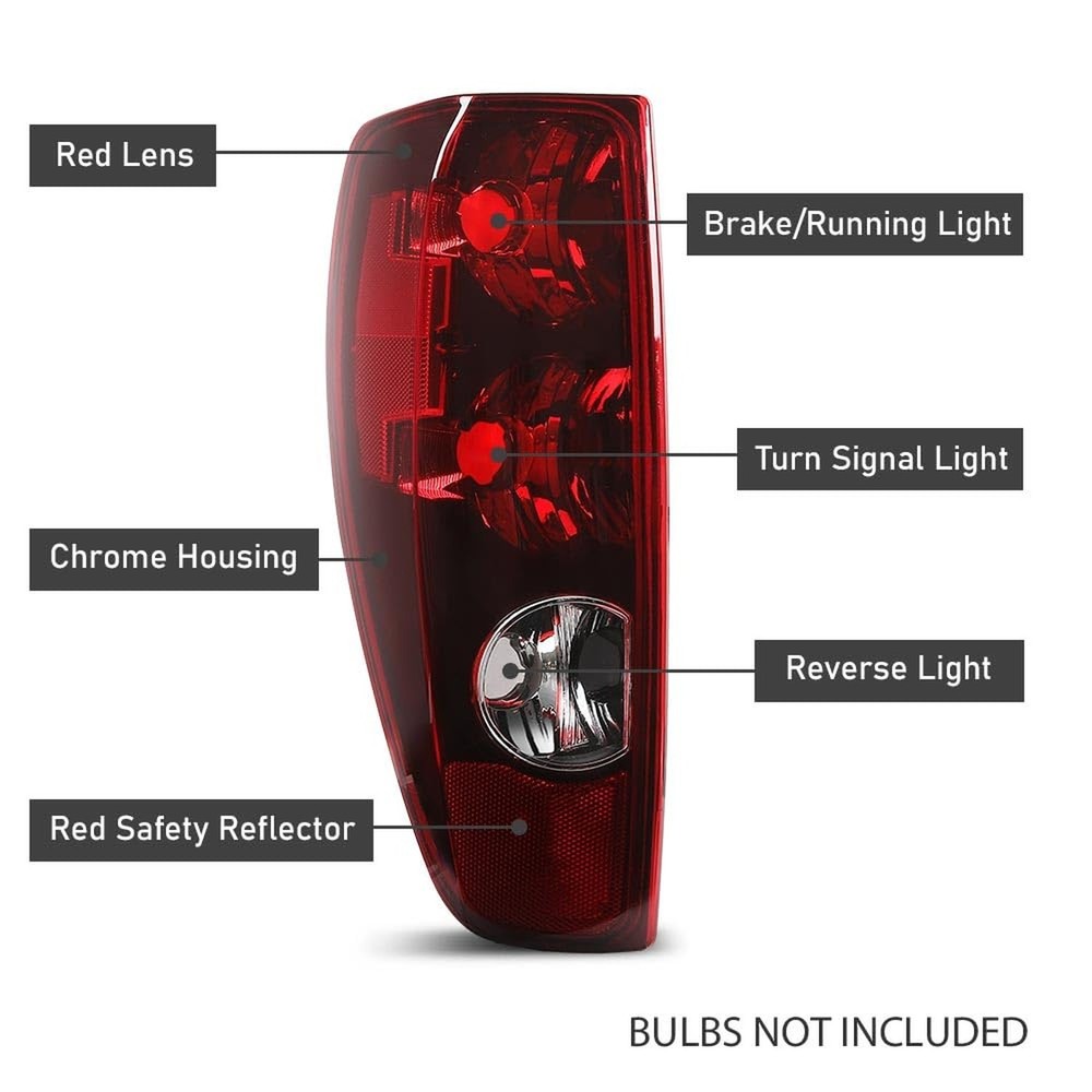 DOTCOM Tail Lights Assembly Compatible with Chevy Colorado 2004-2012/Fit GMC ...