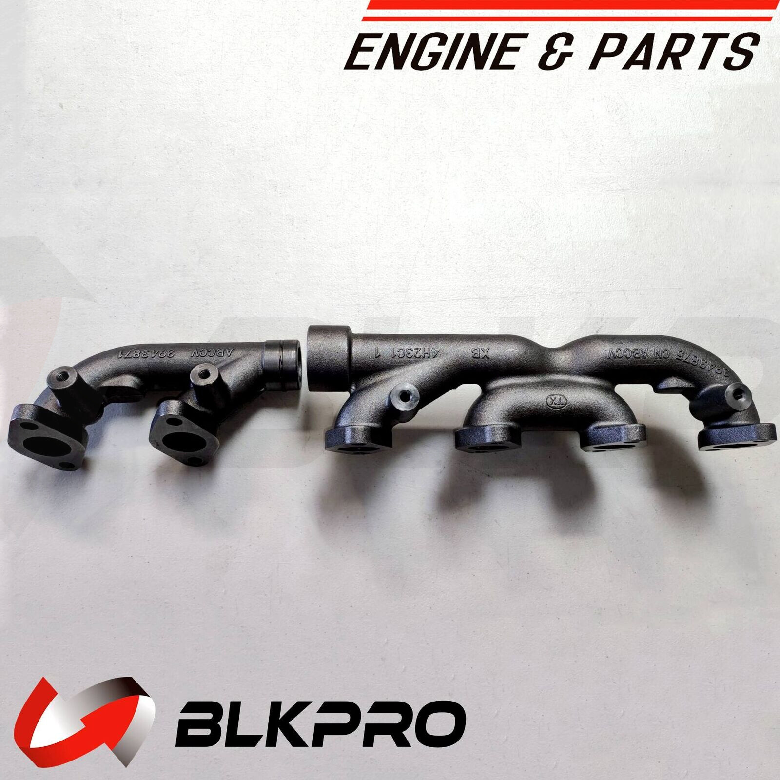 EXHAUST MANIFOLD Set Front Rear Thick Wall For Cummins 5.9L 6B ISB 6.7L 3967995