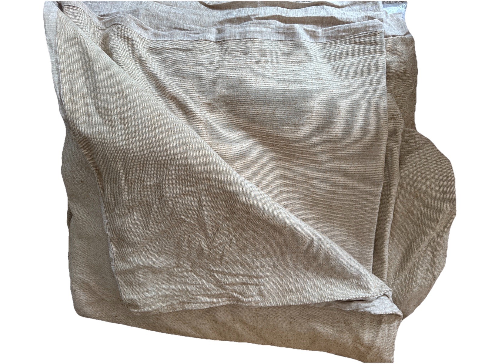 RH Restoration Hardware Naya Striated Silk & Wool Duvet Cover Sand/Natural King