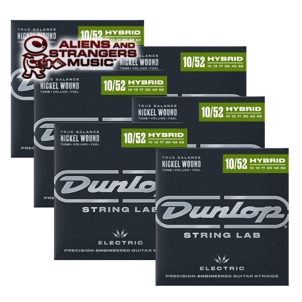 6 Sets! Dunlop Performance+ Electric Guitar Strings 10-52, DEN1052