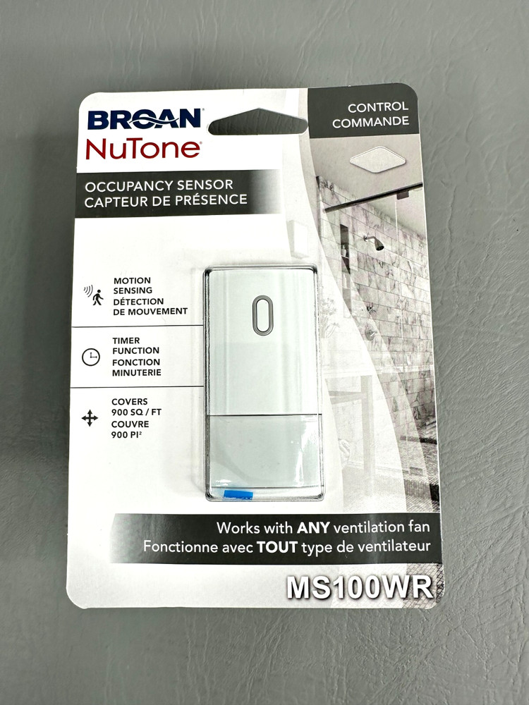 Broan NuTone MS100WR Occupancy Sensor New