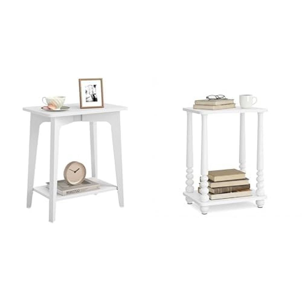 VASAGLE Small Rectangular End Table, Accent Nightstand for Small Spaces, Clou...