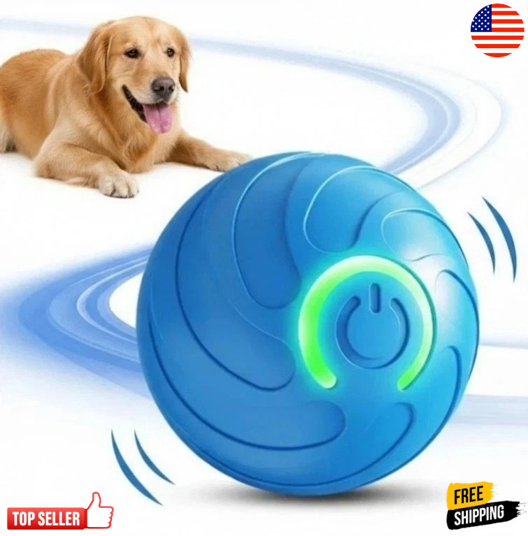Smart Interactive Dog Toy Ball – USB Electronic Automatic Moving & Bouncing Pet.