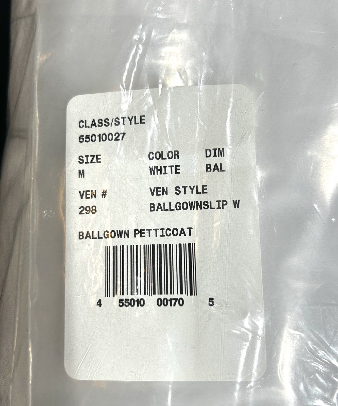 White David's Bridal Gown Slip MEDIUM Fit Flare Style 550 Petticoat Wedding NEW