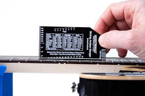 Precision String Action for String Height- Metric, SAE, 64ths Gauge Ruler