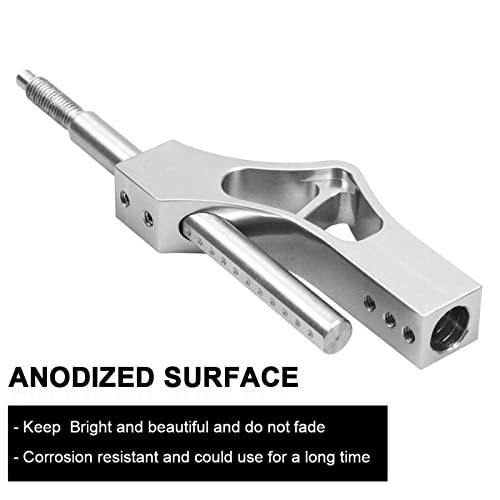 Adjustable Short Shift Extension Shifter Knob with Adapters Compatible Silver