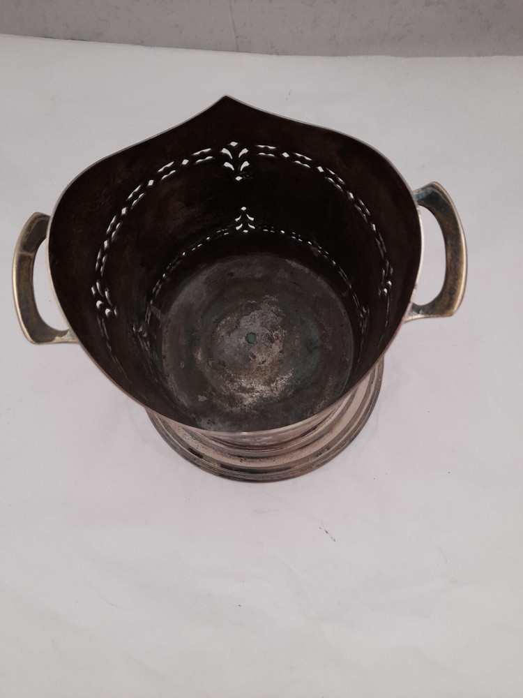Edwardian silver plated wine holder