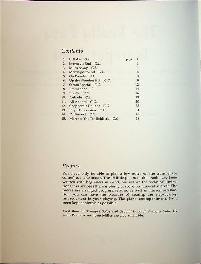 The Really Easy Trumpet Book