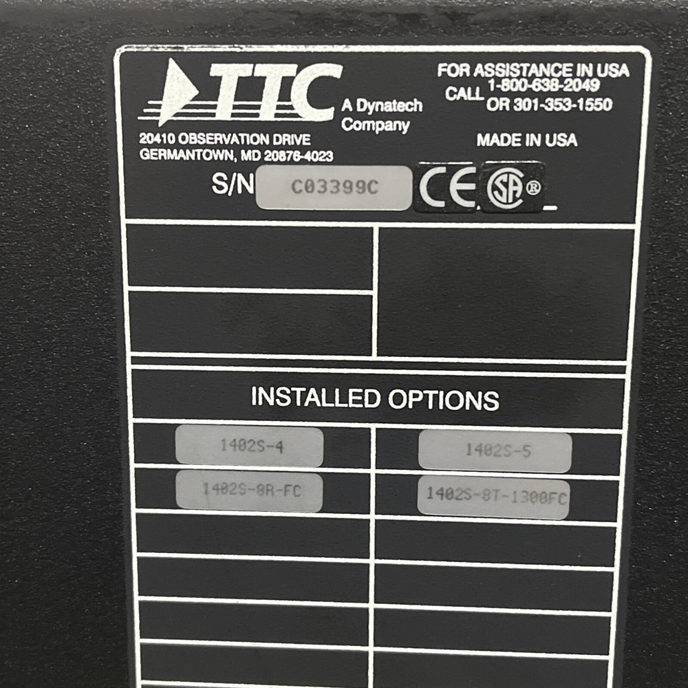 TTC INTERCEPTOR 1402S COMMUNICATION ANALYZER