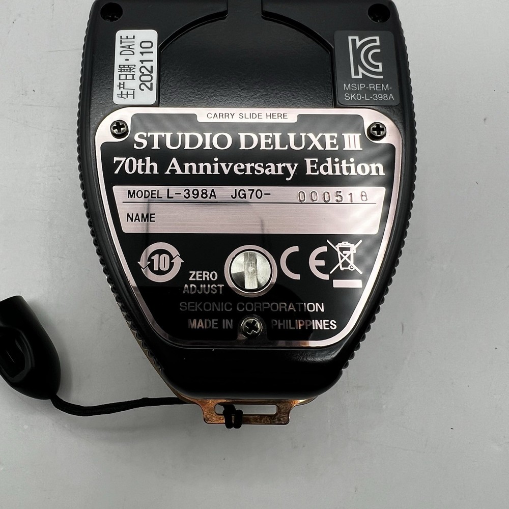 Sekonic L-398A Studio Deluxe 70th Anniversary Edition Light Meter