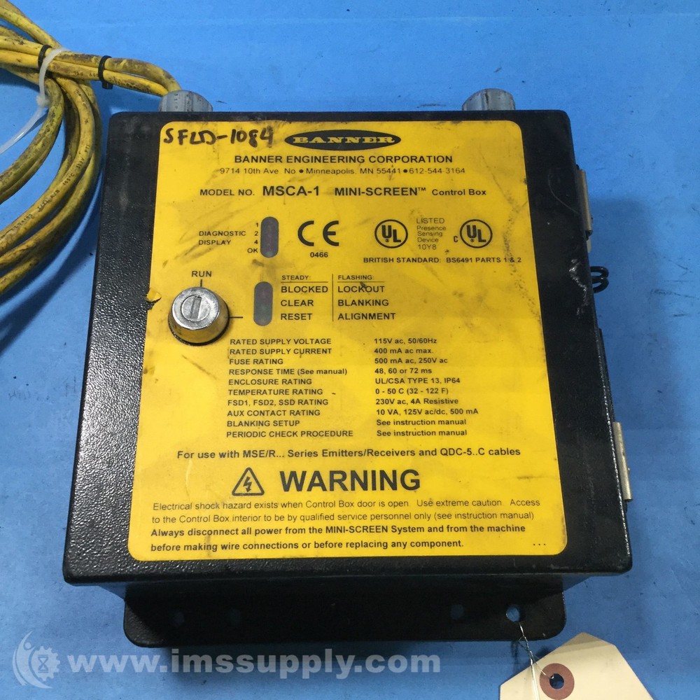 Banner MSCA-1 Mini-Screen Control Box 5785