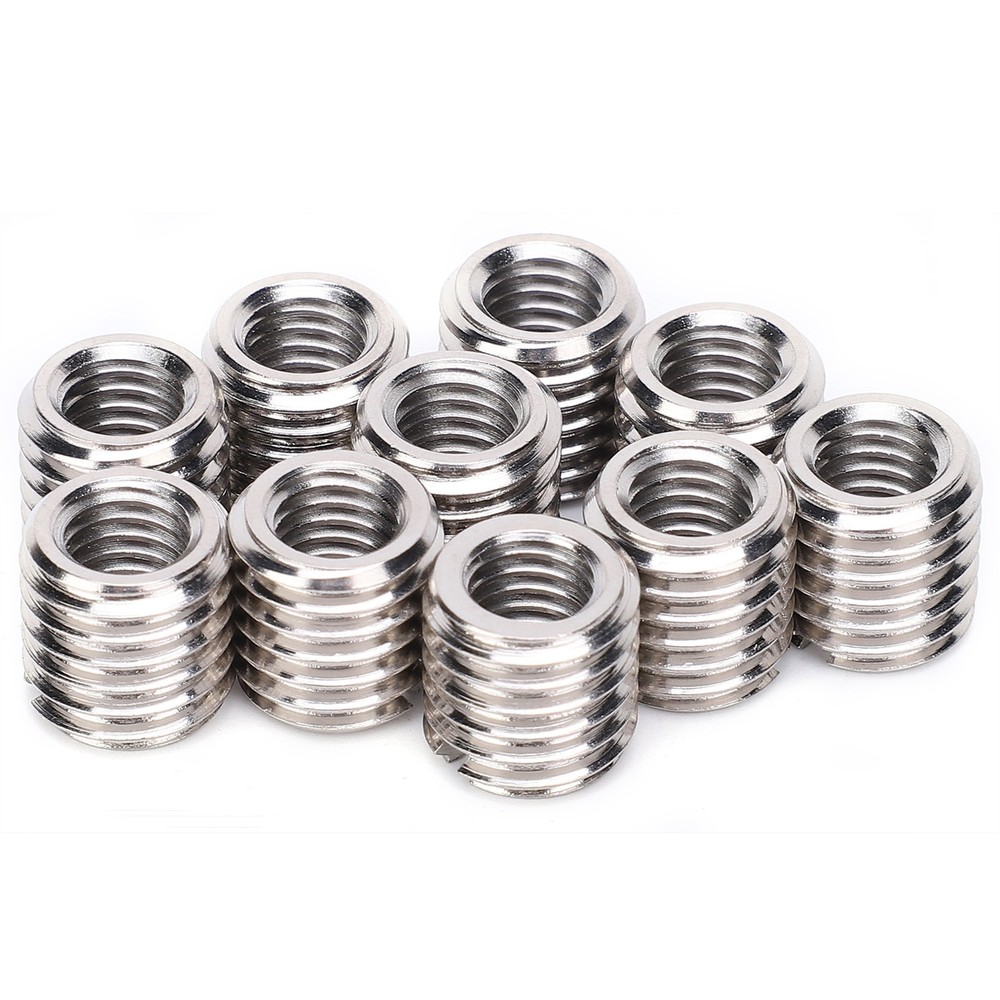 10Pcs Repair Nut Slotted Reducing Thread Bushing Screw Sleeve Conversion New