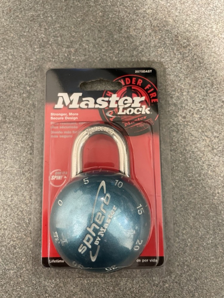 Master Lock Sphero by Master Smooth Spin Combination Lock Padlock 2075DAST