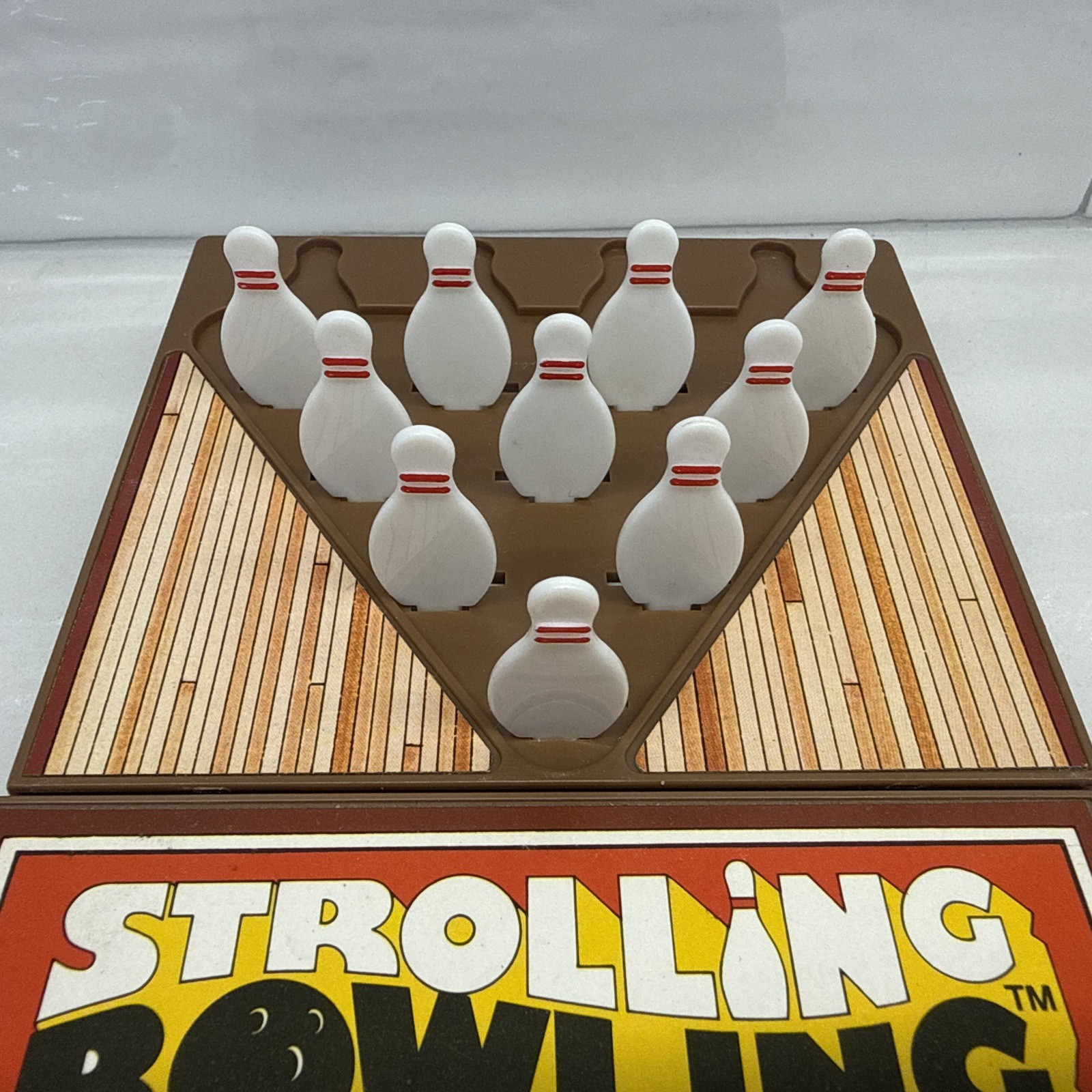 Vintage TOMY Strolling Bowling Wind Up Game Japan Tested Works Complete Toy