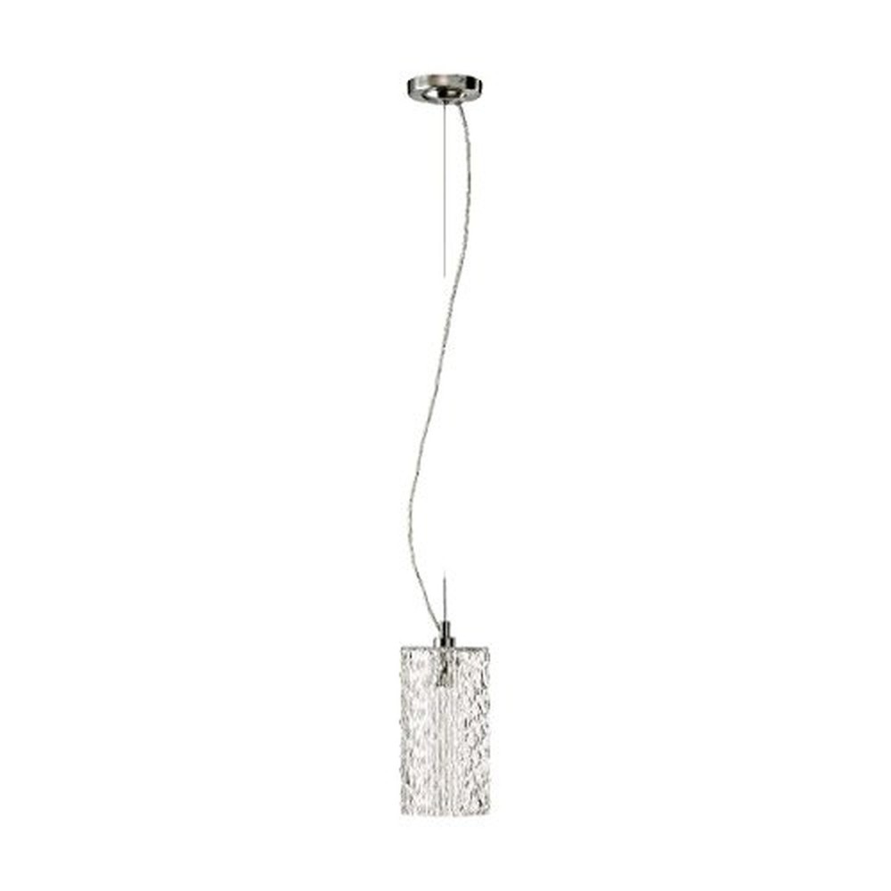 One Light Pendant in Satin Nickel