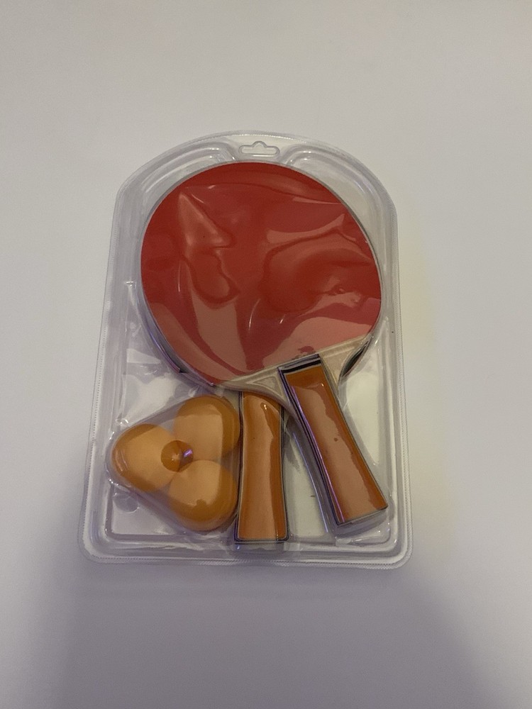 Table Tennis Racket Paddle Pair with 3 Balls Set