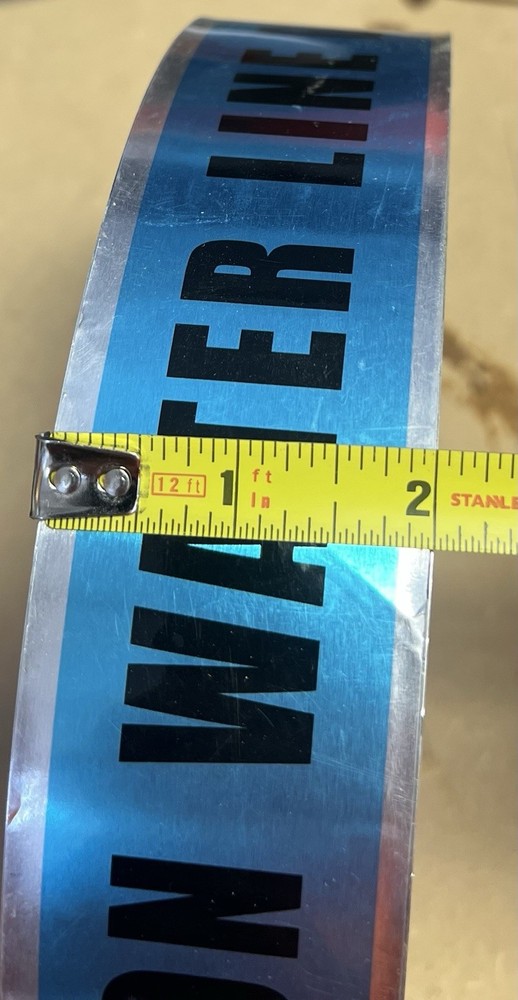 Detectable Underground Warning Tape Caution Buried Water Line