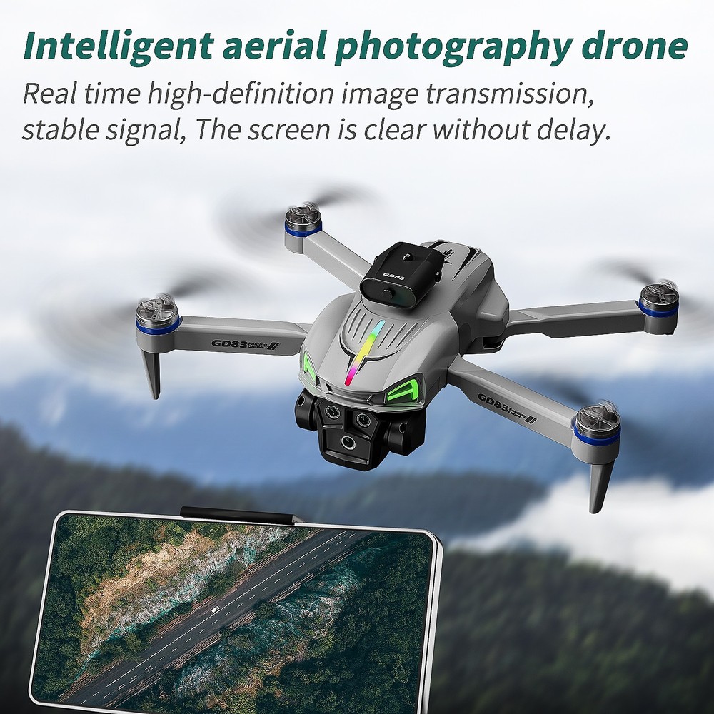 GD83 Drone Collapsible Quadcopter, RC Drone with Infrared Obstacle Avoidance