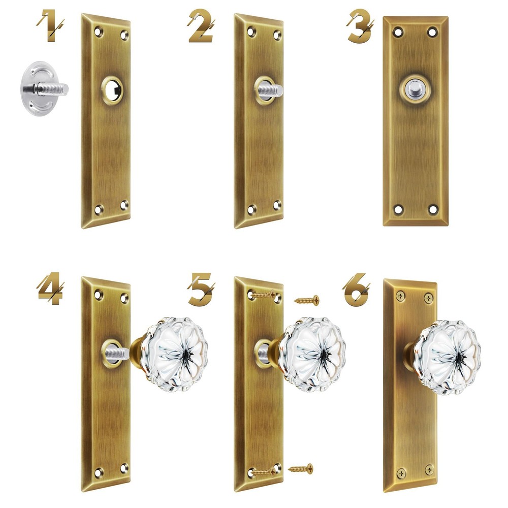 newliplace 2 Pack Antique Brass Single Sided 2 Dummy,