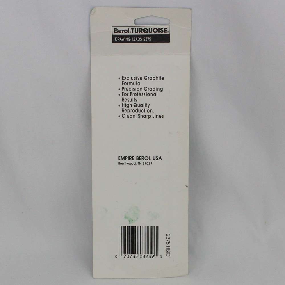 Berol Turquoise Drawing Leads 12 Leads 2375 HB