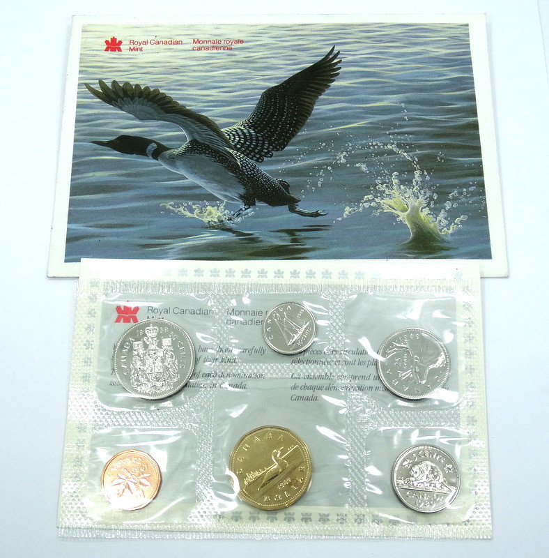 1989 CANADA Uncirculated 6 Coin PROOF-LIKE Mint UNC Set +COA