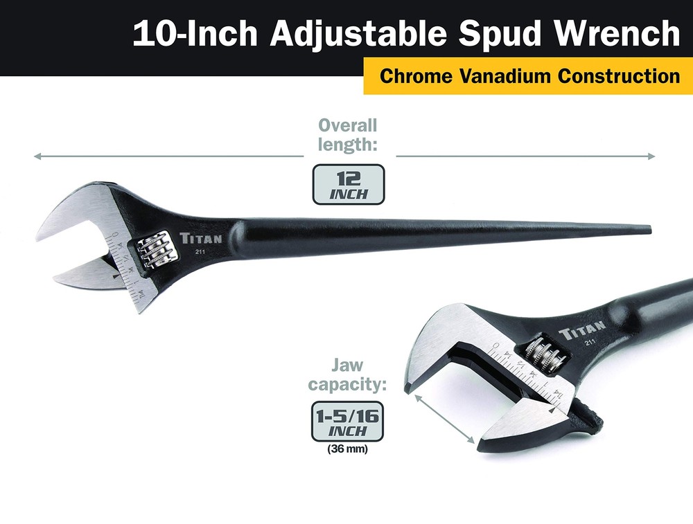 211 Adjustable Construction Spud Wrench 10inch