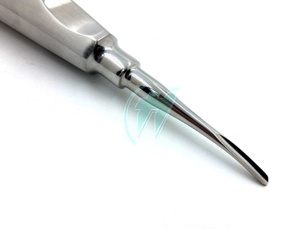 2 pk German Stainless Root Tip Dental Extracting Elevators Straight & Curved 3mm