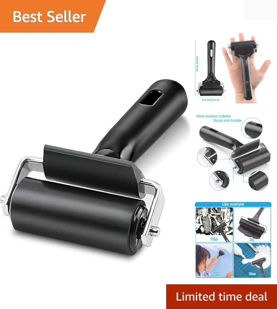 Lightweight Solid Rubber Roller, 2.5-Inch for Anti-Skid Tape Applications