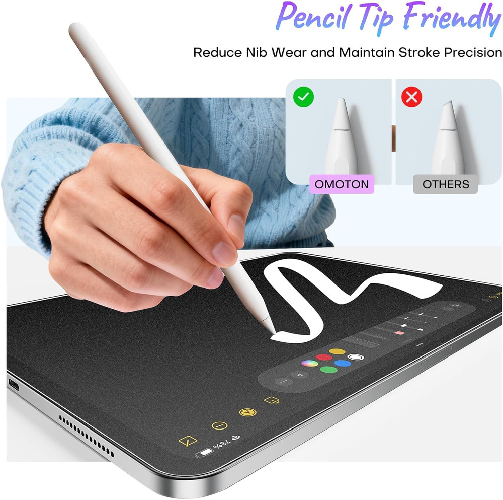 OMOTON PAPERSENSE 2 Pack Paper Screen Protector for Ipad A16 11Th/10Th Generatio