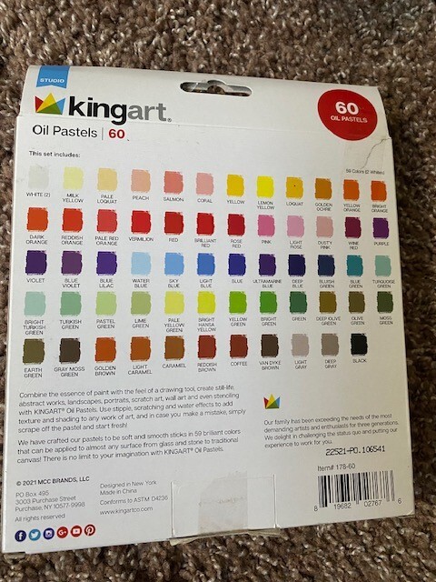 kingart oil pastel 60 pc