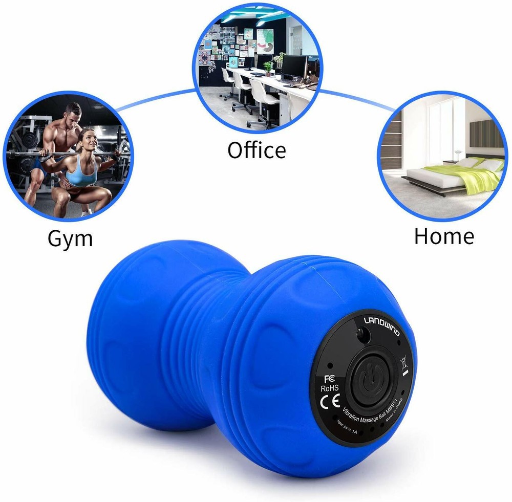 Luxe Vibrating Peanut Massage Ball Massager Trigger Point Tool like Foam Roller