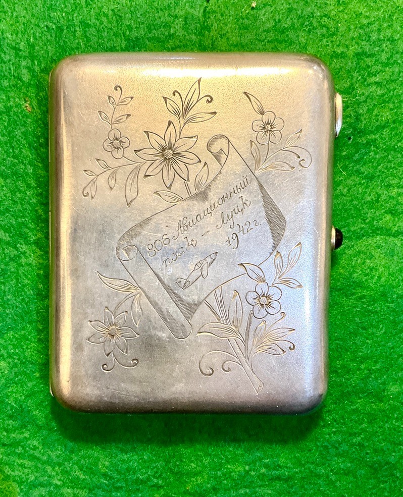 Russian,SovietEra, Sterling grade Silver Cigarette Case