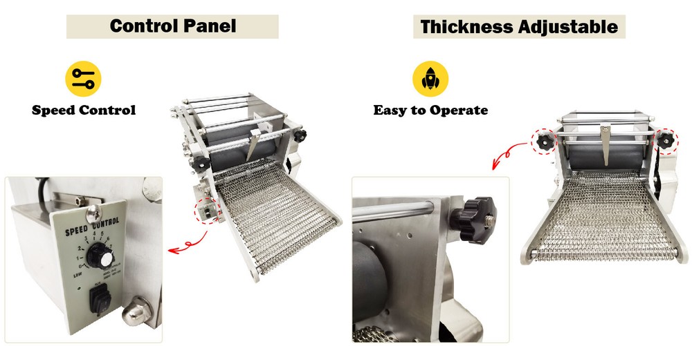 110V Tacos Press Maker Chapatti Machine 7.1" Corn Tortilla Maker Dough Roller