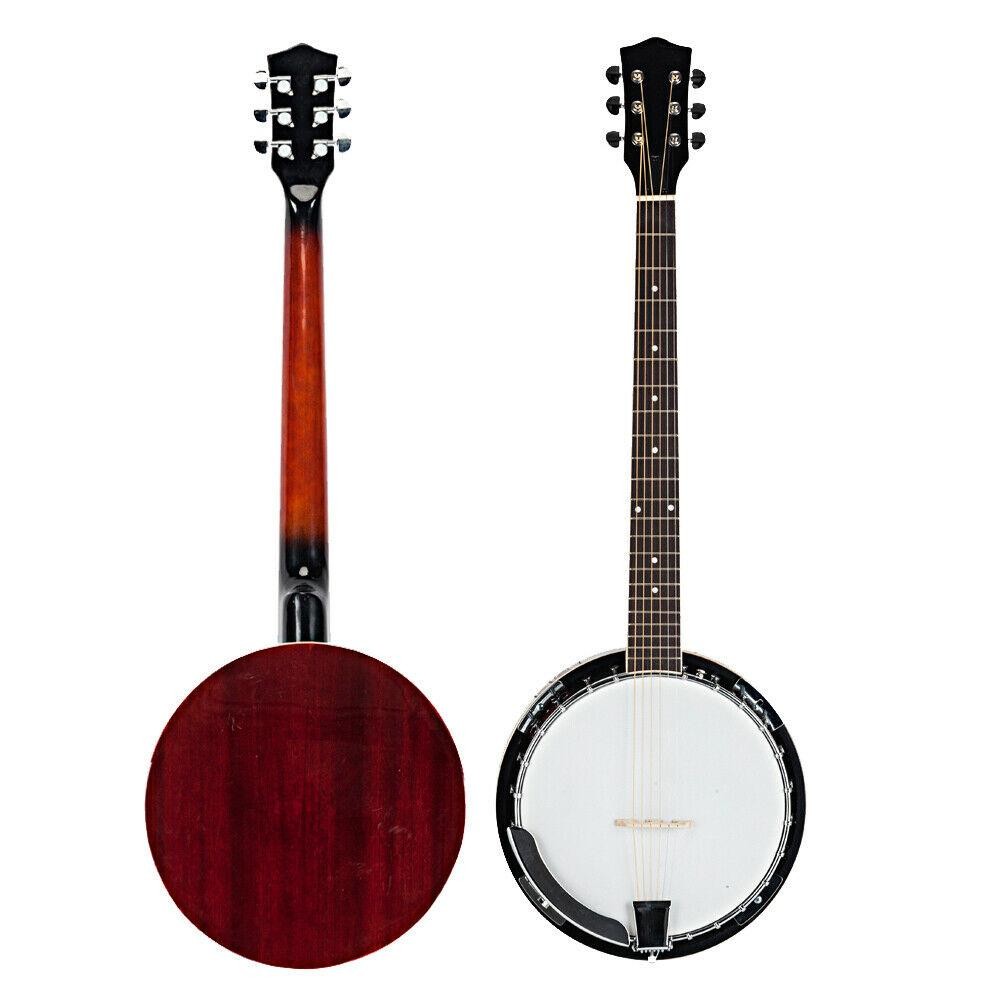 6 String Banjo w/ Closed Back 24 Brackets Head & Maple Neck