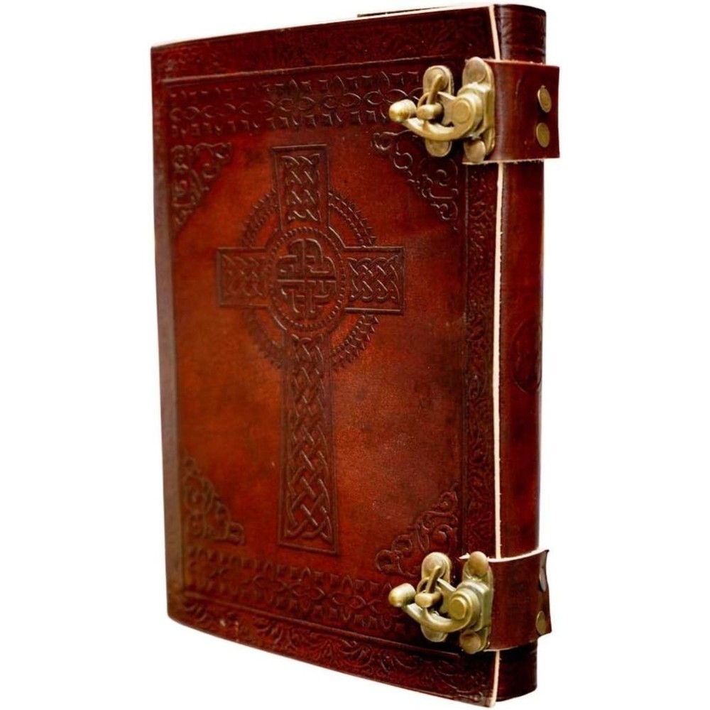 Handmade Leather Journal6x8" Vintage Diary Notebook Double Lock – 200Blank Page