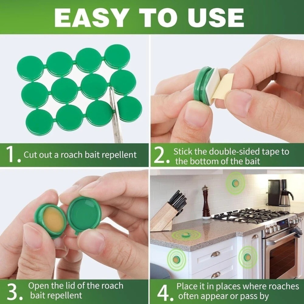24PCS/Pack Roach Killer Cockroach Traps for Indoor Outdoor Infestation Control