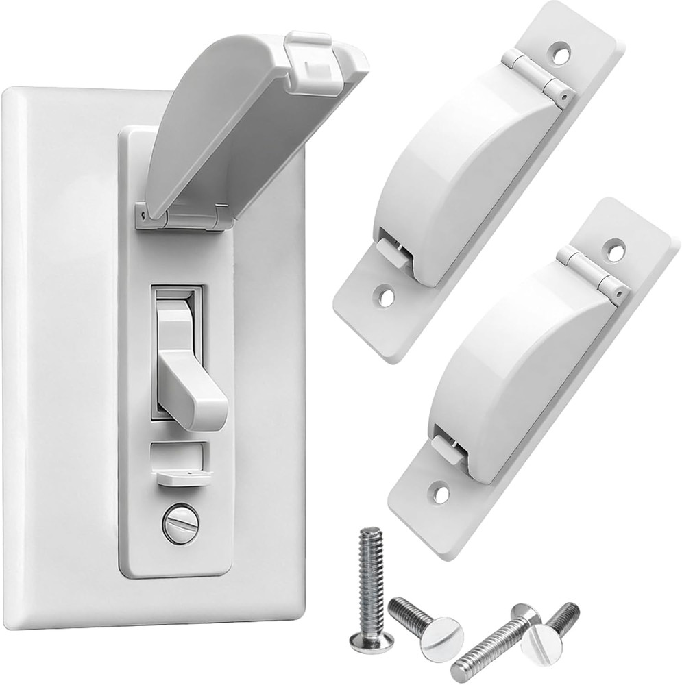 Light Switch Cover Guard, Child Proof Switch Guard 2 Pack for Toggle Switch, Pre