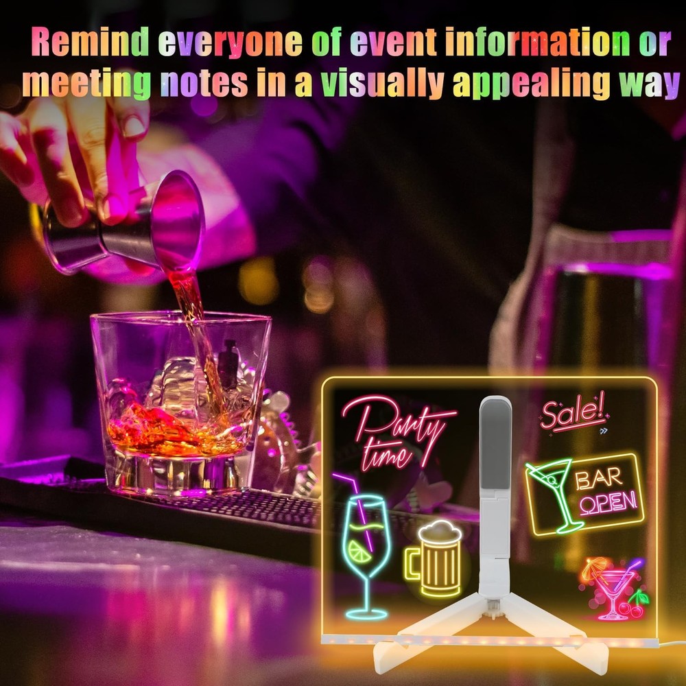 LED Note Board with Colors, Light 7.9 * inches, Medium * Inches